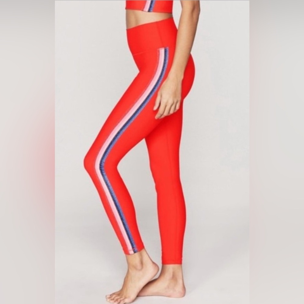 Spiritual Gangster Red Rainbow Stripe High Waist Size Small